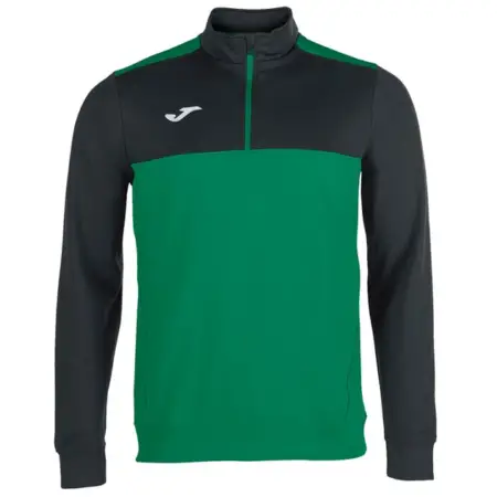 100947.401 -SWEATSHIRT 1/2 ZIPPER WINNER GREEN-BLACK